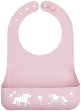 Bella Tunno Little Bites Bib \u2013 Silicone Baby Bibs for Infant Girls and Boys Ages 3-12 Months, BPA Free Soft Silicone Bib