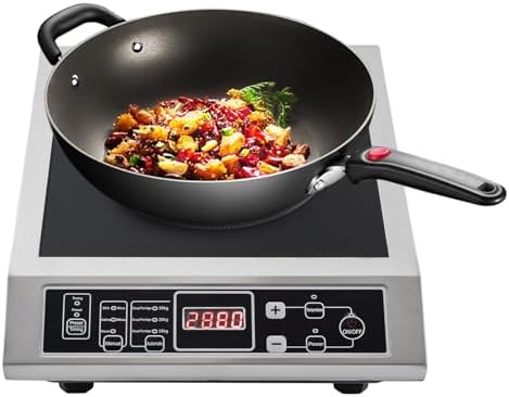 Induction Cooktop, 800W-3500W Commercial Induction Burners with 8-Speed Temperature Adj, Portable Electric Burners for Stir-Fry, Boil, Cook Porridge, Steam Food, Induction cooker, 16.54 * 13.78 * 4.33