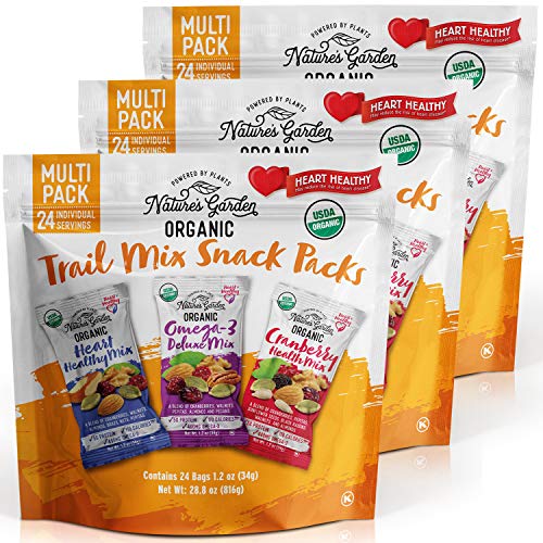 Nature&#39;s Garden Organic Trail Mix Snack, Multi Pack 28.8 oz - 24 Individual Servings (Pack of 3)
