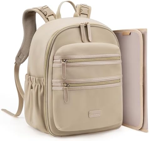 mommore Neoprene Diaper Bag Backpack Small Baby Bag Travel Mini Diaper Backpack for Newborn with Insulated Pockets, Stroller Straps