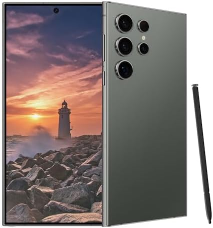 DragoFab C24 Ultra Unlocked Cell Phones Smartphone Android 13 Phones 8+256GB\/6.8&#34; HD Screen\/Dual SIM\/108MP+48MP Camera\/6800 mAh\/Built-in Pen (Green)