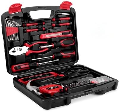 KingTool Home Repair Tool Kit - 149 Pieces Basic Home Repair Tool Set, General Mechanic Tool Set, General Household Tool Kit with Plastic Toolbox, Perfect for Homeowner, Office &amp; College Repairs