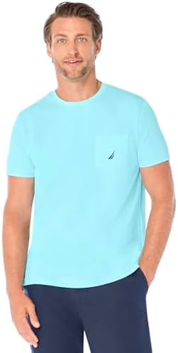 Nautica Men&#39;s Solid Crew Neck Short-Sleeve Pocket T-Shirt