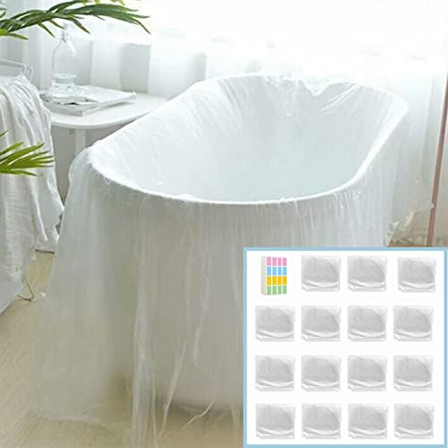5 disposable bathtub cover liners, ANTFEES large bathtub lining plastic bag covers suitable for salon, home, and hotel bathtubs (0 inches x 47 inches)