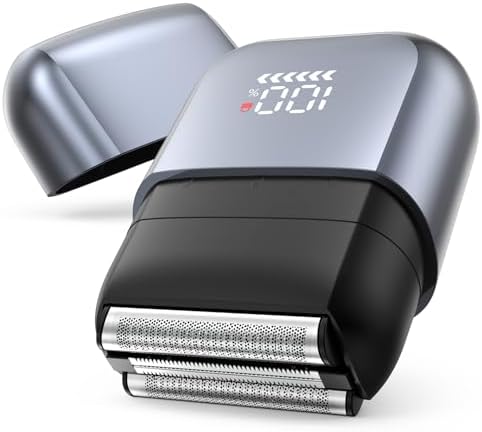 Foil Shavers for Men, Mini Electric Razors for Close Shaving Face with High Speed 3 Floating Blade Heads, USB C Fast Rechargeable Foil Shaver IPX7 Waterproof Wet Dry Travel Locked\/Led Display