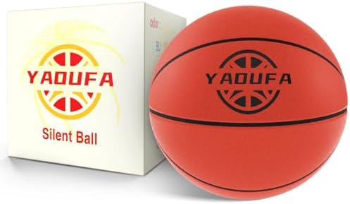 Yadufa Silent Basketball Size 7 2025 New Indoor Foam Silent Training Ball Grooved Airless Foam Technology Real Basketball Feel for Quiet Dribbling and Indoor Training