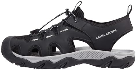 CAMEL CROWN Men&#39;s Hiking Sandals Anti-Slipping Athletic Water Shoes with Arch Support Closed Toe Outdoor Summer Camping Sandal for Beach