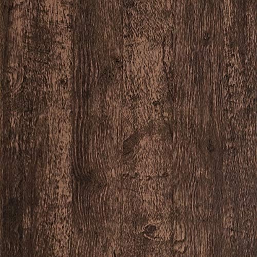 Dimoon Wood Wallpaper Brown Dark Wood Contact Paper Brown Wood Plank Wood Peel and Stick Wallpaper Removable Rustic Wood Grain Self Adhesive Vintage Distressed Texture Desk Vinyl Roll17.7 x78.7&#39;&#