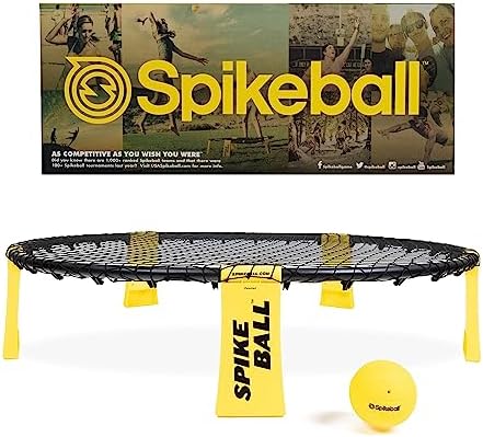 Spikeball The Original Kit 1-Ball Game Set - Outdoor, Yard &amp; Camping Games - Includes Ball, Net, Drawstring Bag &amp; Rulebook Set