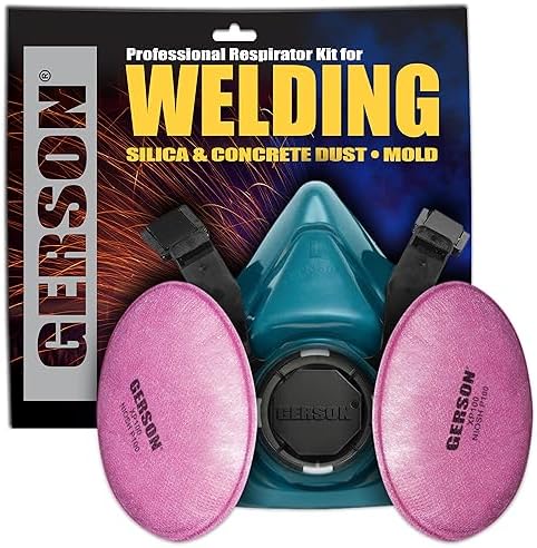 Gerson welding respirator mask industrial kit mask for welding, NIOSH P100 certification