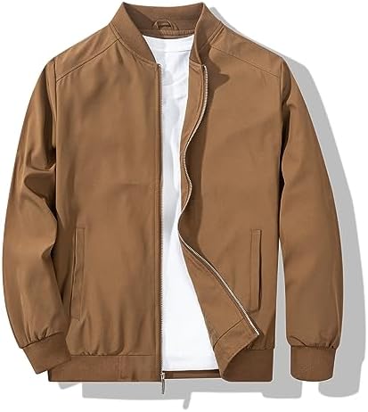 XiaoYouYu Men&#39;s Bomber Jacket Fashion Stylish Lightweight Windbreaker Spring Fall Casual Jackets for Men