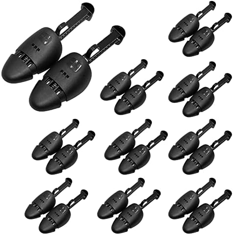 FONHERILI WAJJ 10 Pairs Upgraded Practical Adjustable Length Men Shoe Tree Stretcher Holder Shaper Support(Tension Black)