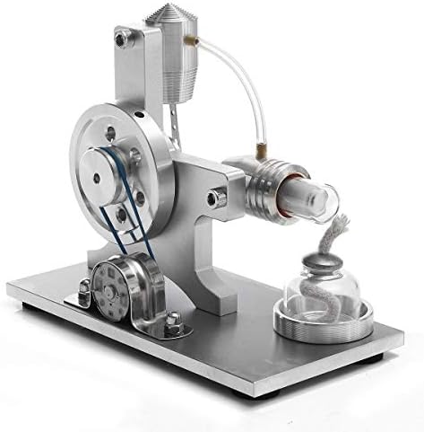 PUOSUO Hot Air Stirling Motor Power Generator Alpha Engine Model Educational Physics Experiment Kit (A)