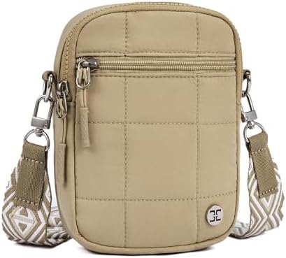 Telena Puffer Small Crossbody Bags for Women Cell Phone Purse Cross Body Bag