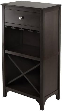 Winsome Ancona Wine Storage, Dark Espresso
