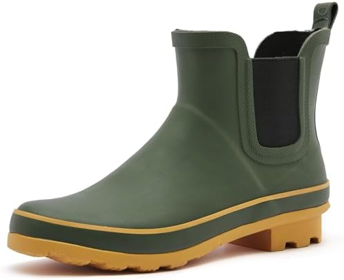 SWIFTFROG Rain Boots for Women - Waterproof Ankle Garden Shoes Anti-Slipping Floral Printed Rainboots for Ladies Stylish Light Ankle Rain Shoes, Women&#39;s Rain Footwear