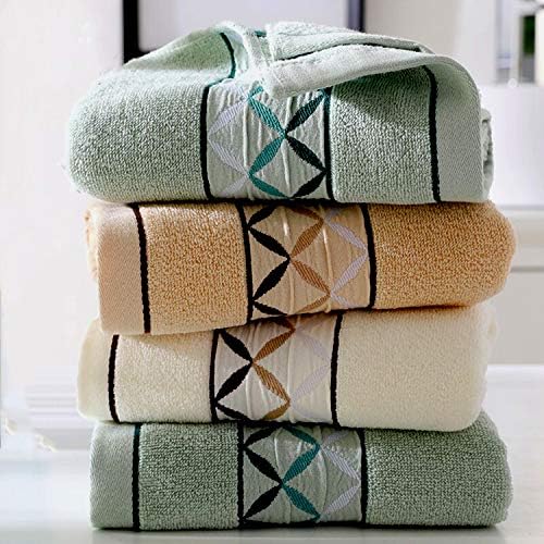 Newraturner 4 Pack Cotton Hand Towels,100% Cotton Face Towels, with Print Super Soft and Highly Absorbent for Bathroom (14 x 30 Inch)(Maoj-4P)
