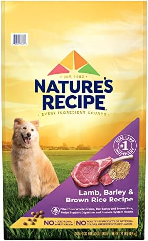 Nature\u2032s Recipe Lamb, Barley &amp; Brown Rice Recipe Dry Dog Food, 24 lb. Bag