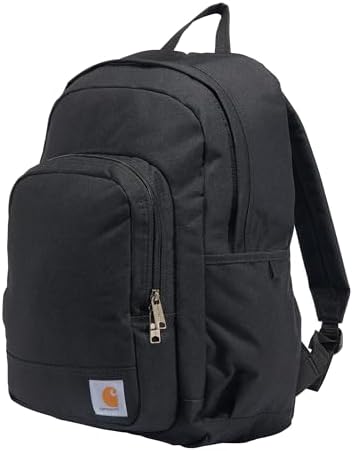 Carhartt 25L Classic Laptop Backpack, Durable Water-Resistant Pack W\/ 15&#34; Laptop Sleeve and Multiple Organizational Compartments, PFAS Free, Black