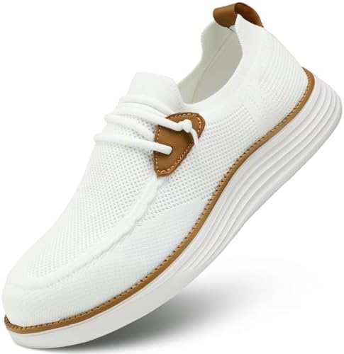 Wrezatro Men&#39;s Arch Support Casual Slip-on Shoes Loafers for Men Non Slip Comfortable Shoes