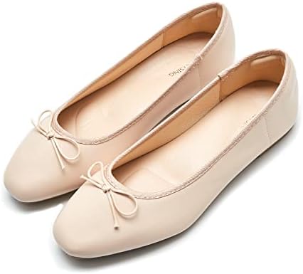 AFEETSING Women&#39;s Round Toe Ballet Flats Comfortable Bow Dressy Flats Shoes for Women