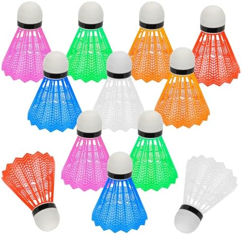 Hysagtek 12 Pcs Badminton Shuttlecocks Badminton Birdie, Indoor Outdoor Sport Ball Training Exercise Gym Fitness Game