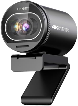 EMEET S600 4K Webcam for Streaming - Sony 1\/2.5&#39;&#39; Sensor, PDAF Autofocus, 1080P@60FPS, 2 Noise Reduction Mics, Built-in Privacy Cover, 73° FOV, Streaming Camera for Live Commerce\/Gaming\/Bea