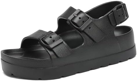 SOSOWHLTE Women&#39;s Platform Sandals with Arch Support - 3 Adjustable Straps Summer Beach Sandals, Lightweight &amp; Slip-Resistant