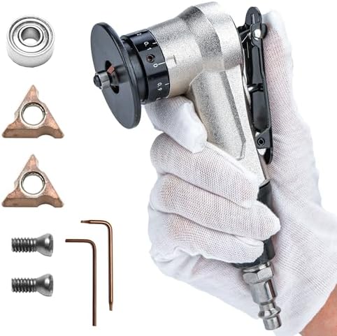 Air Chamfer Tool Deburring Tool for Metal, Air Beveling Tool Mini Chamfering Machine Pneumatic Small Handheld Grinder for Inner Hole and Metal Edge Deburring