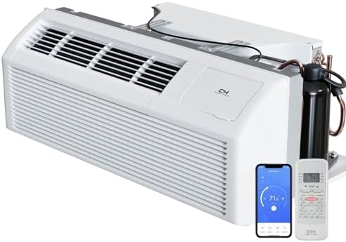 Cooper &amp; Hunter 12,000 BTU PTAC Packaged Terminal Air Conditioner &amp; Heat Pump \u2013 Built-In 3.5kW Electric Heater \u2013 Includes Wireless Smart Kit, Remote &amp; Power Cord \u2013 R-32 Refr