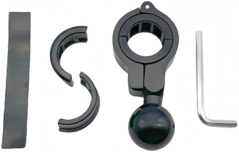 GallopingKnight \u200CMotorcycle Aluminum Alloy Mini Phone Mount Base with 1&#34; TPU Ball, Fits 0.87&#39;&#39;\/22mm 1&#39;&#39;\/25.4mm 1.26&#39;&#39;\/32mm Round Rails, Compatible with 1&#34; Ball 