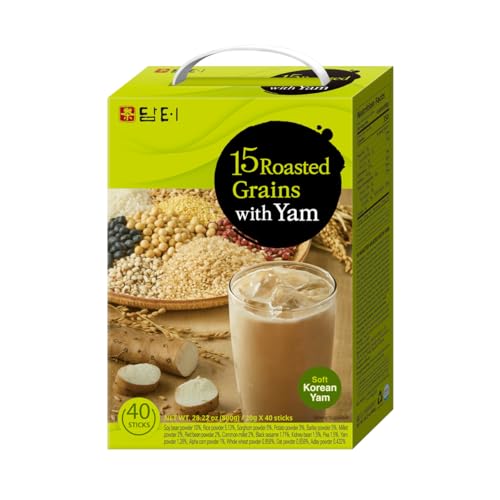 Damtuh Korean 15 Multi Mixed Roast Grain Powder Meal Replacement Shake \u2013 Healthy Breakfast Drink, Nutritious Grain Misugaru, 20g x 40 Sticks