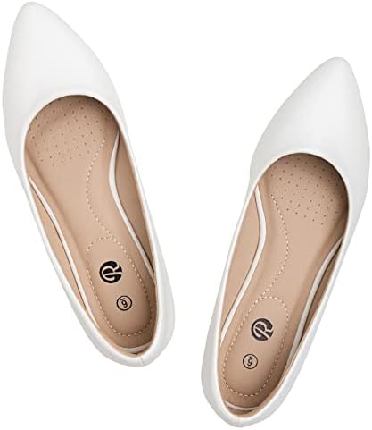 Rekayla Women&#39;s Flats Classic Pointed Toe Ballet Flats Shoes for Women Business Casual Office Comfort Slip On Work Flats Shoes Versatile Dress Shoes for Women