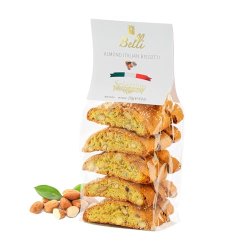 Italian Almond Biscotti  Made in Tuscany, Italy  Belli Traditional Semi Soft Biscuits