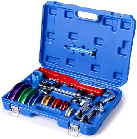TURBRO Pipe Bender Kit with Reverse Bending Attachment, Fits 1\/4 to 7\/8-Inch Soft Copper, Aluminum, and Thin-Walled Steel Tubing, for HVAC, Hydraulic, Automotive, and Plumbing Systems, CT-999RF