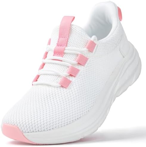 KOLILI Women&#39;s Wide Toe Box Shoes Easy Slip On Cushion Walking Sneakers