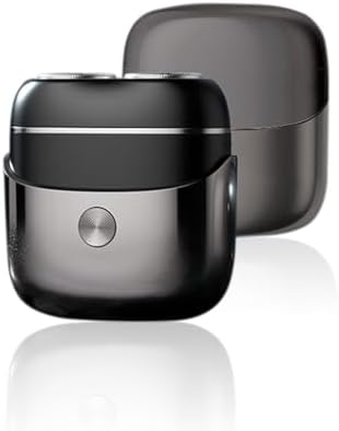 Laikme Mini Portable Electric Men Razor - Dual-Head Washable Rotary Shavers - Men Facial Shaver - Rechargeable IPX7 Waterproof Wet Dry Cordless Trimmer for Beard Sideburns for Travel On-The-Go