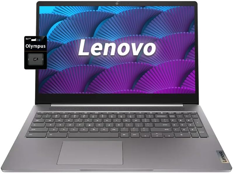 Lenovo 15.6&#34; FHD Chromebook-Intel Quad-Core N4120(&gt; N4020) 4GB RAM,128GB Storage,(64GB eMMC+64GB SD Card),Home &amp; Student Laptop,with Privacy Camera,Wi-Fi6,HDMI1.4,Chrome OS,Artic Grey