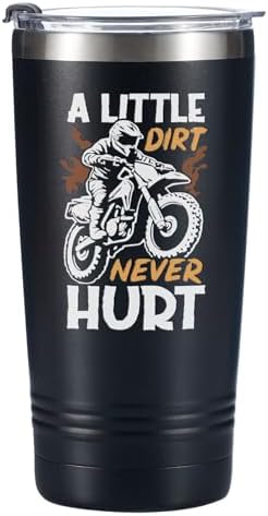 Onebttl Dirt Biker Gifts for Men, Motorcycle Gifts, Tumbler Travel Coffee Mug, Dad Grandpa Rider, Stainless Steel 20oz\/590ml