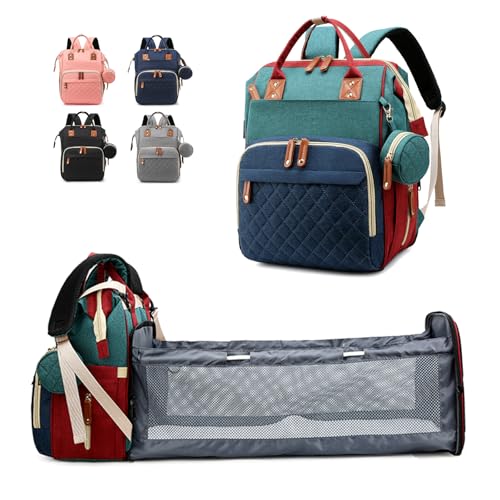 Awanhe Diaper Bag with Changing Station, Waterproof Baby Bags for Boys Girls, USB Charging Port, Baby Shower Gifts, RGB