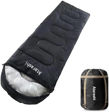 Atarashi Camping Sleeping Bag - Adult Four Seasons Lightweight and Warm Extra Large Compression Bag - Perfect for Hiking, Backpacking, and Outdoor Exploration