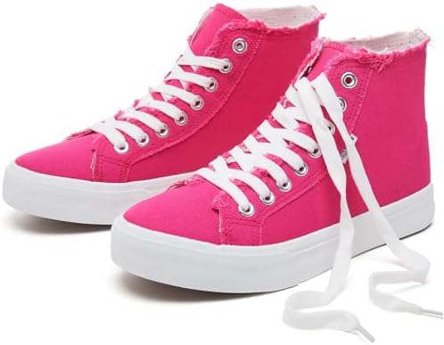 hash bubbie Unisex Canvas High top Sneakers Women&#39;s Classic Fashion High Tops Canvas Shoes Casual Tennis Shoes for Men