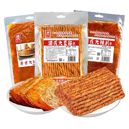 GCYYSIQS 3 flavors mixed with spicy strips,Big Spicy Piece Nostalgia Spicy,Chinese Snacks,Convenient Fast Food辣条