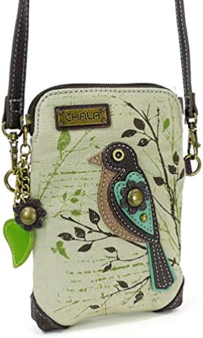 CHALA Canvas Crossbody Cell Phone Purse - Women Multicolor Handbag with Adjustable Strap